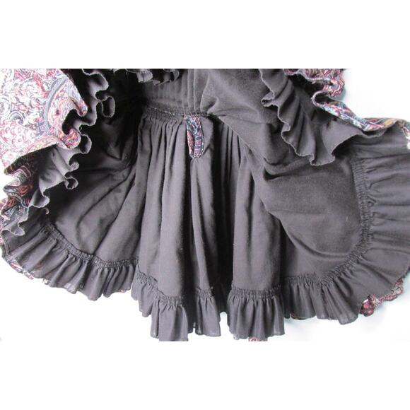 Pazazz Paisley Pageant Dress Girls Size 5 Full Circle Tiered Ruffles USA Made - Picture 4 of 10